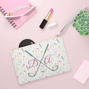 Personalized Golf Key Bag, Golf Tee Bag, Golf Valuables Bag, Perfect for Golf Lovers, Gift for Her, Golf Essentials, Golf Wristlet