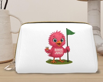 Golf Birdie Juice Bag, Leather Bag, Golf Birdie Celebration, Golf Birthday Gift, Gift for her, Bachelorette party gift, golf lover gift