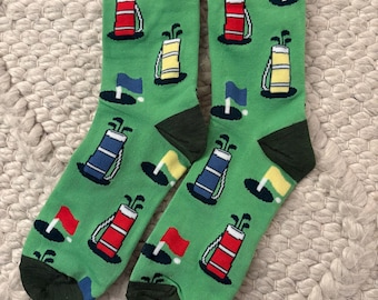 Calcetines para amantes del golf, calcetines deportivos, calcetines de golf novedosos, regalos de golf únicos para amantes del deporte, calcetines perfectos para entusiastas del golf.