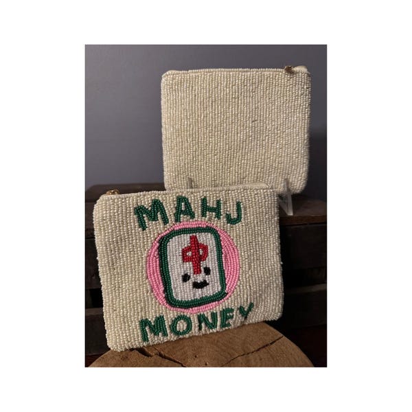Hand Beaded Clutch Coin Purses - Mahj Money