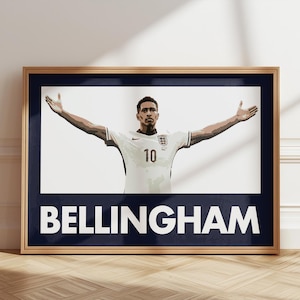 Jude Bellingham England Football Trendy Landscape Wall Art, Gifts for Him, Soccer, Football, Sports Bedroom Decor, Digital Download