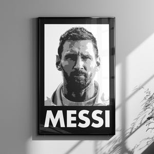 Lionel Messi Printable Art, Inter Miami, Argentina, Gifts for Him, Soccer Poster, Football, Sports Bedroom Decor, Digital Download