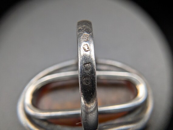Vintage Baltic Amber Ring • Solid 925 Sterling Si… - image 7