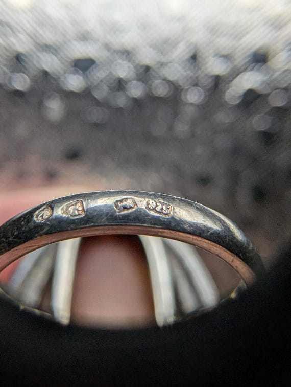 Vintage Baltic Amber Ring • Solid 925 Sterling Si… - image 6