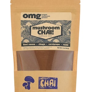 Omg Pilz Chai Tee, Instant, 150 ml; beinhaltet Löwenmähne, Chaga, Reishi, Cordyceps