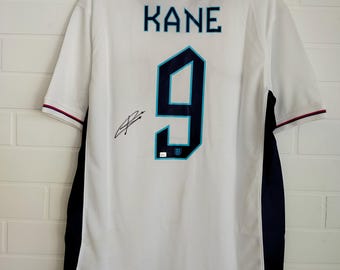 Camiseta/Camiseta de fútbol de la selección nacional de Inglaterra 2024-25 firmada por Harry Kane #9 (GCOA)