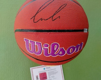 Luka Doncic #77 gesigneerd gesigneerd Wilson Los Angeles Lakers-basketbal met COA