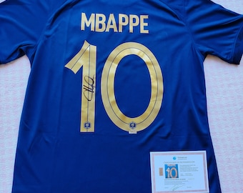 Kylian Mbappé gesigneerd WK-shirt Frankrijk met COA