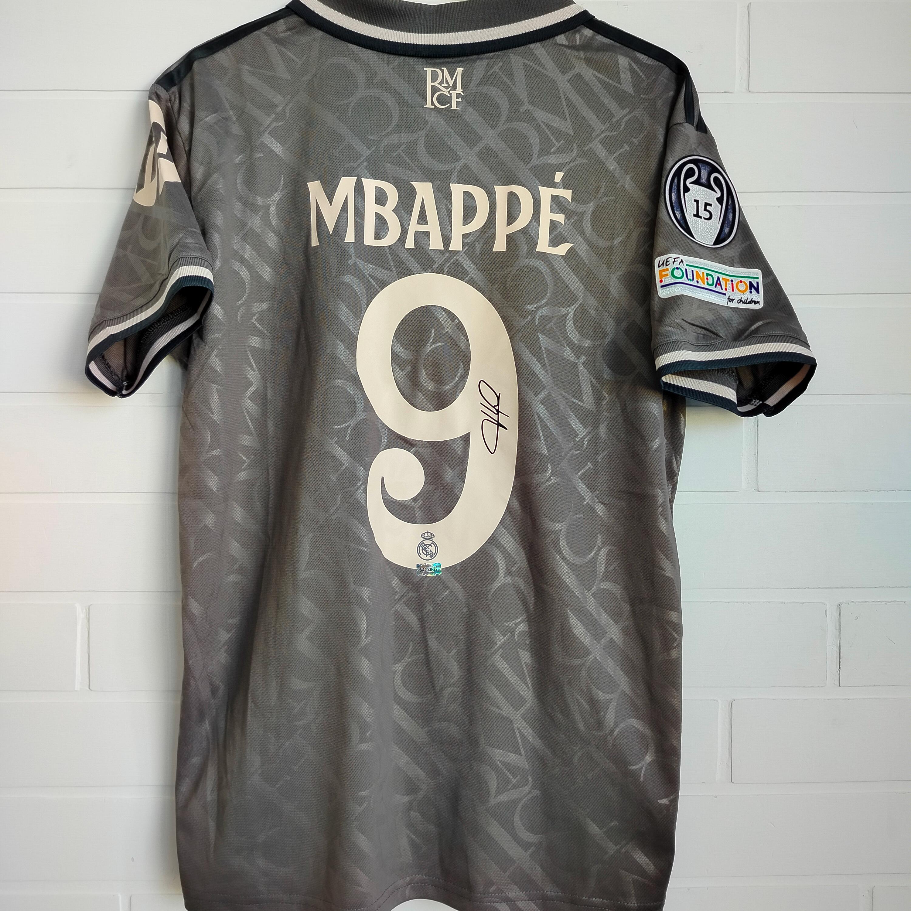 Maglia da calcio del Real Madrid firmata da Kylian Mbappe #10