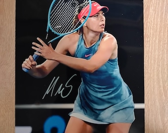 Maria Sharapova handgesigneerde 8 x 10 inch glanzende foto met certificaat van echtheid