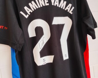 Lamine Yamal Signed Autographed #27 Barcelona Soccer Jersey