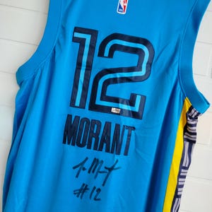 Camiseta autografiada de los Memphis Grizzlies firmada por Ja Morant con certificado de autenticidad