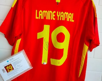 Lamine Yamal #19 Signed Autographed 2025/26 Barcelona Soccer