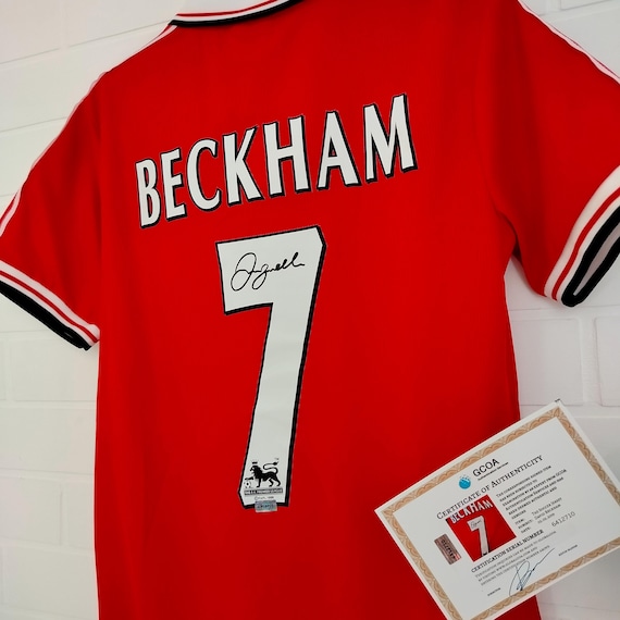マンチェスター・ユナイテッド ベッカム 7番 ジャージ　直筆サイン入り マンチェスター・ユナイテッド ベッカム 7番 ジャージ 直筆