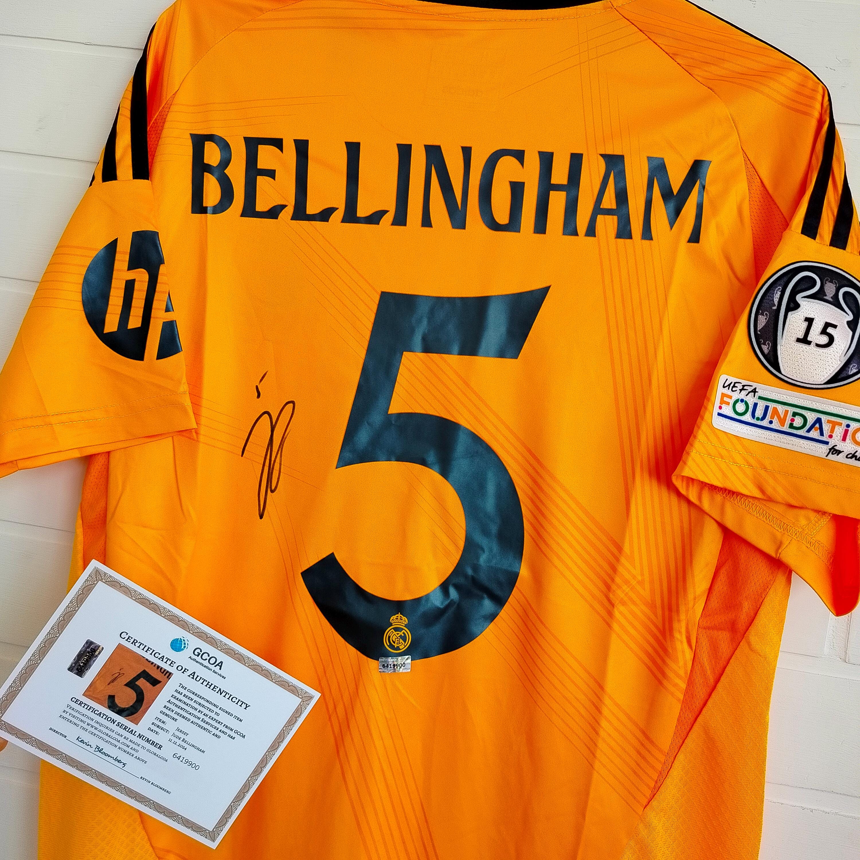 ジュード・ベリンガム #5 サイン入り 2024/25 レアル・マドリード