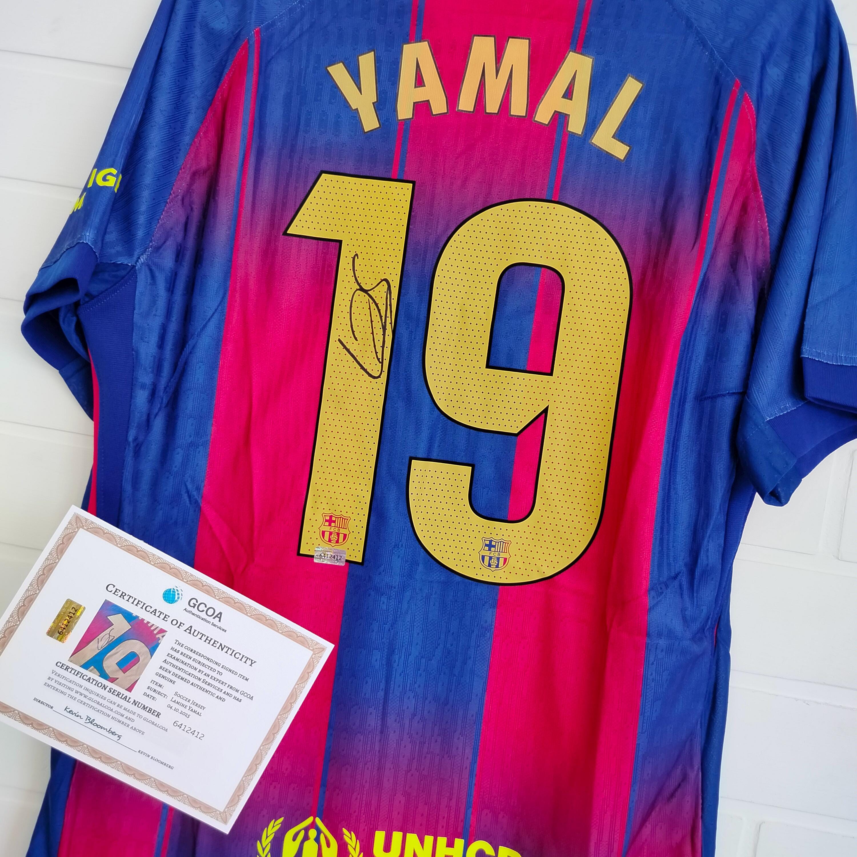 demezigu 　Lamine Yamal 直筆サインユニフォーム Lamine Yamal #19 Signed Autographed 2025/26 Barcelona FC