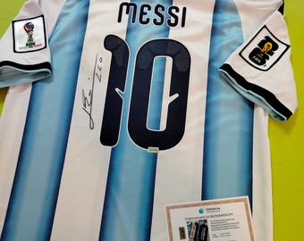 Lionel Messi - Gesigneerd gesigneerd shirt van Argentinië met COA