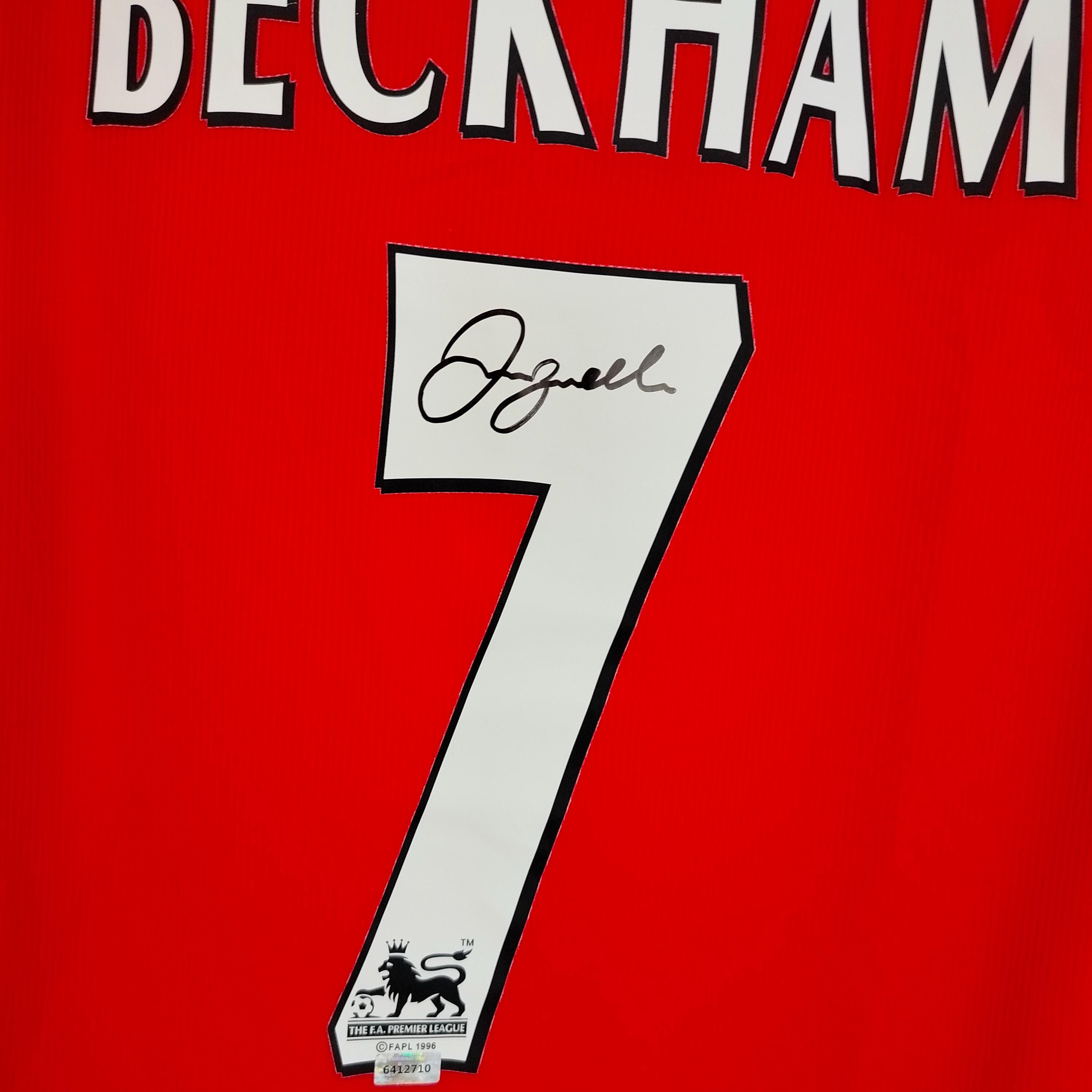 デビッド・ベッカム直筆サイン入りマンチェスター・ユナイテッド