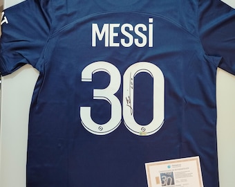 Lionel Messi - Gesigneerd gesigneerd Raris Saint-Germain #30 jersey shirt met COA