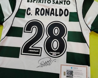 Cristiano Ronaldo ondertekend gesigneerd Sporting Portugal jersey CR7-handtekening met COA