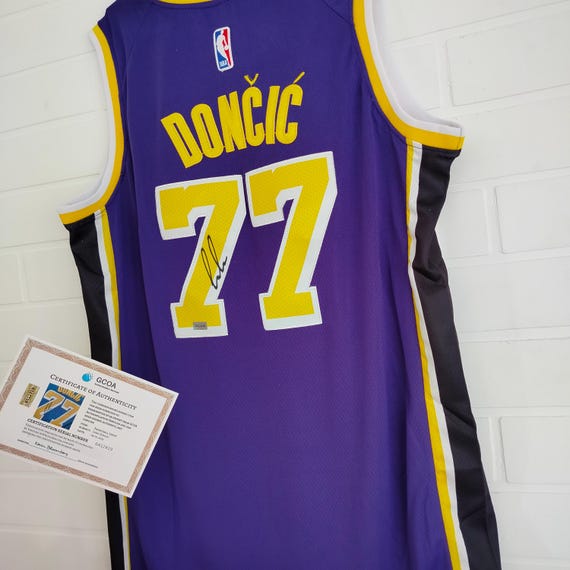 Luka Doncic #77 Signed Autographed Los Angeles Lakers Jersey