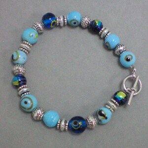 Bracelet Blue Dot Eyes image 1