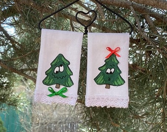 Ornament Mini Towel Hanger Trees
