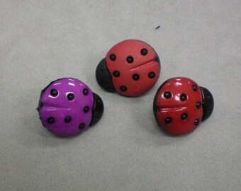 Lady Bug Buttons