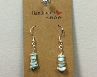 Larimar Chip Earrings