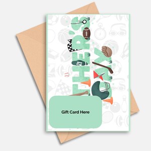 Tarjetero para el Día del Padre, Tarjetero para aficionados al deporte, Regalo para el Día del Padre, Descarga instantánea, Imprimible para el Día del Padre