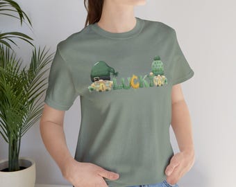 Camiseta unisex Knome Lucky, elegante camiseta para uso diario, regalo perfecto para ella o para él, estilo informal