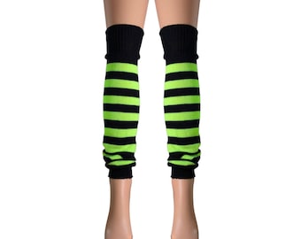 Striped Leg Warmers (9 Amazing Colours Available) Made in the UK