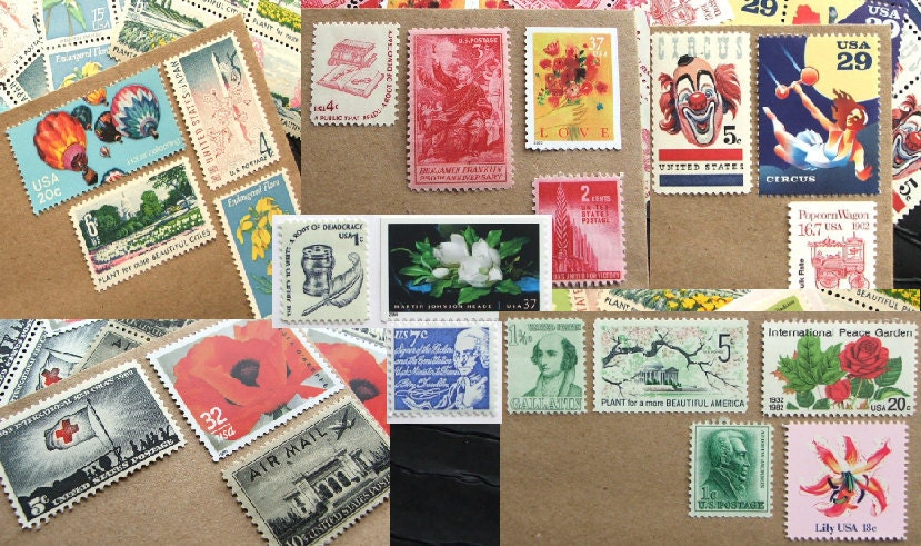 Your CUSTOM Design .. 50 cent .. Vintage UNused Postage Stamps | Etsy