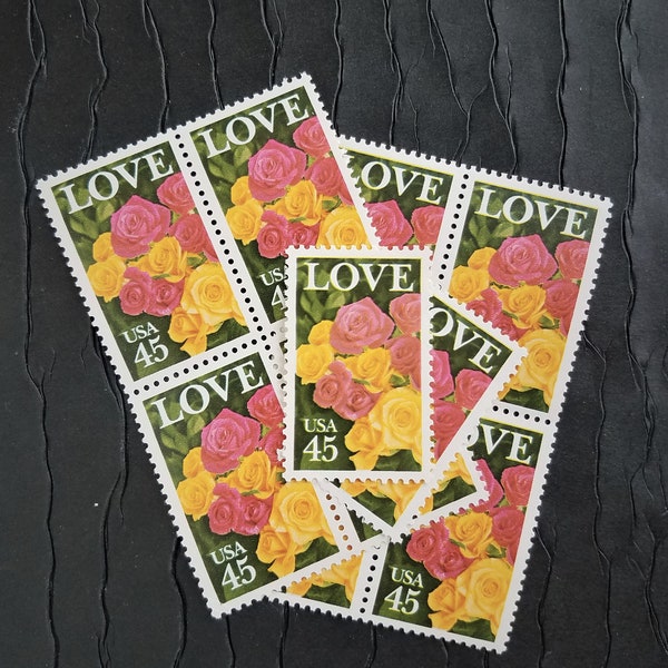Vintage Stamps Love Etsy