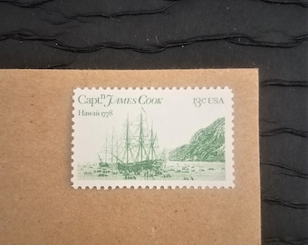 10 Vintage Postage Stamps .. Resolution Hawaii 13cent stamps .. UNUSED .. #1733