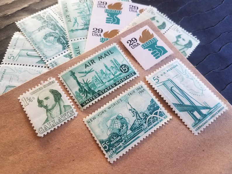Vintage Postage Stamps .. New York City .. NYC .. UNused .. Etsy