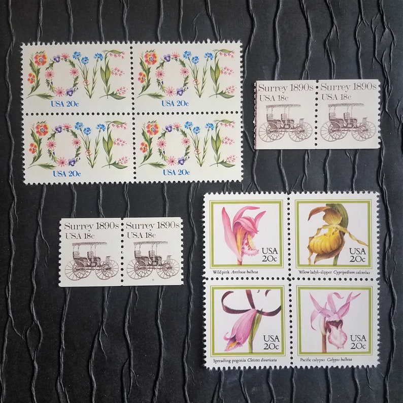 Love Orchids .. Vintage UNused Postage Stamps image 5