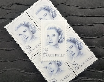 10 Vintage Postage Stamps .. Grace Kelly 29cent stamp .. UNUSED .. #2749
