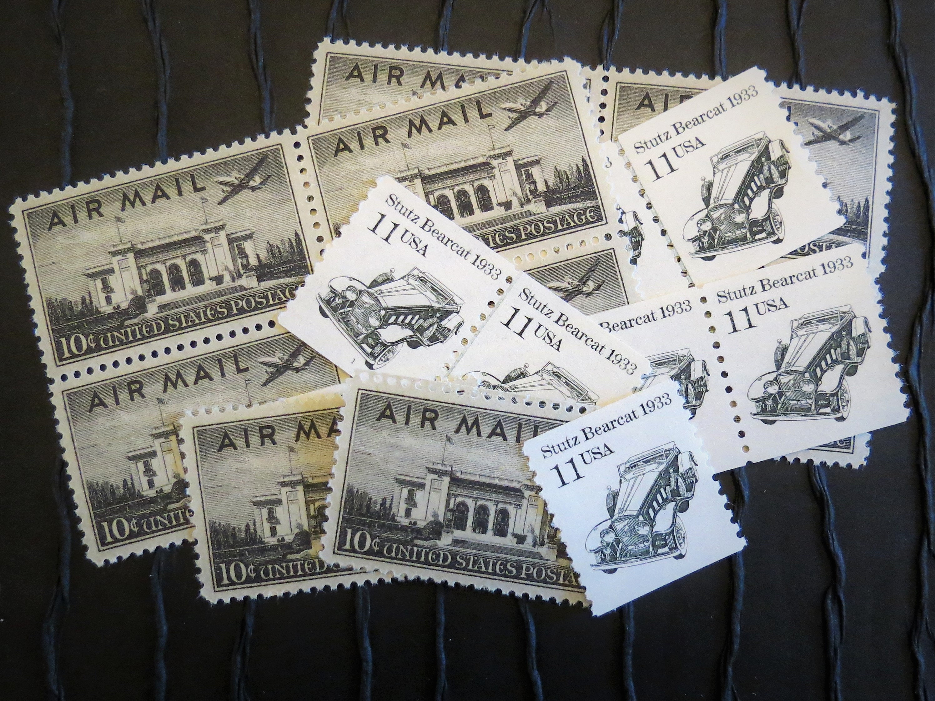 Vintage Postage Stamps .. Black and White .. EXTRA OUNCE .. Etsy