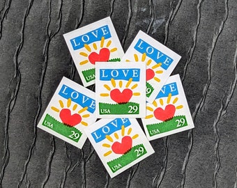 10 Vintage Postage Stamps .. Love Rising 29cent stamps ..  UNUSED .. #2813