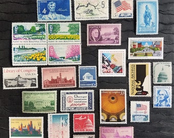 Washington DC Photo Shoot / Keepsake Package .. UNused Vintage Postage Stamps
