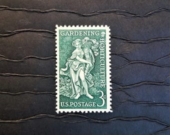 10 Vintage Postage Stamps .. Gardening 3cent stamps .. UNUSED .. #1100