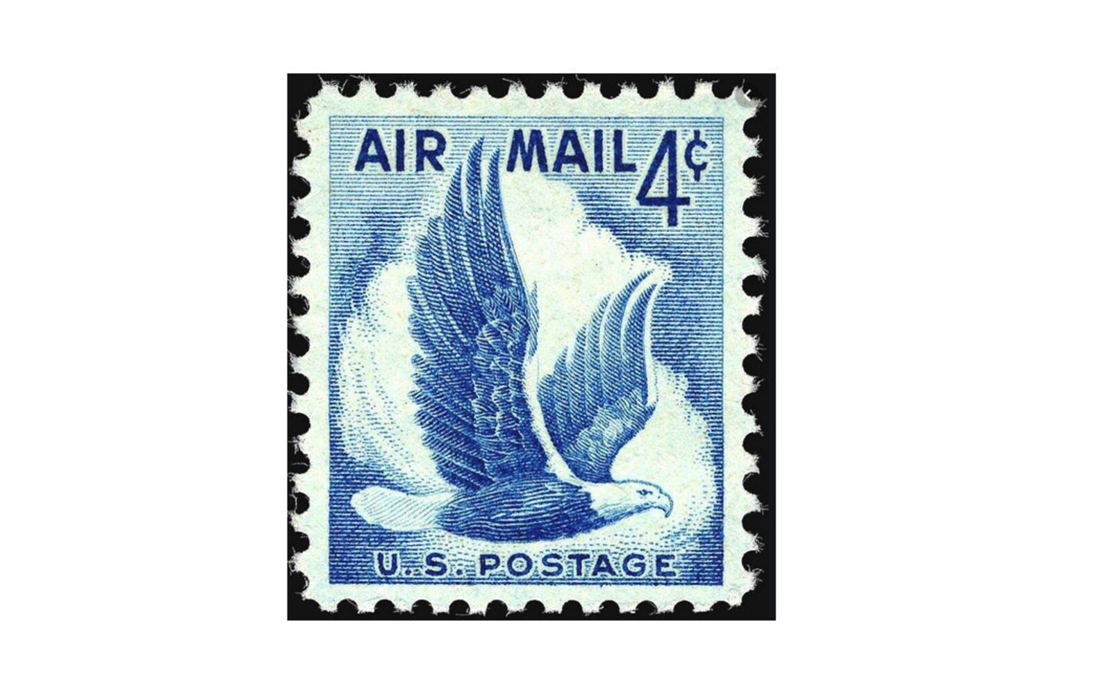 20 Vintage Postage Stamps .. Eagle in Flight Airmail 4cent Etsy
