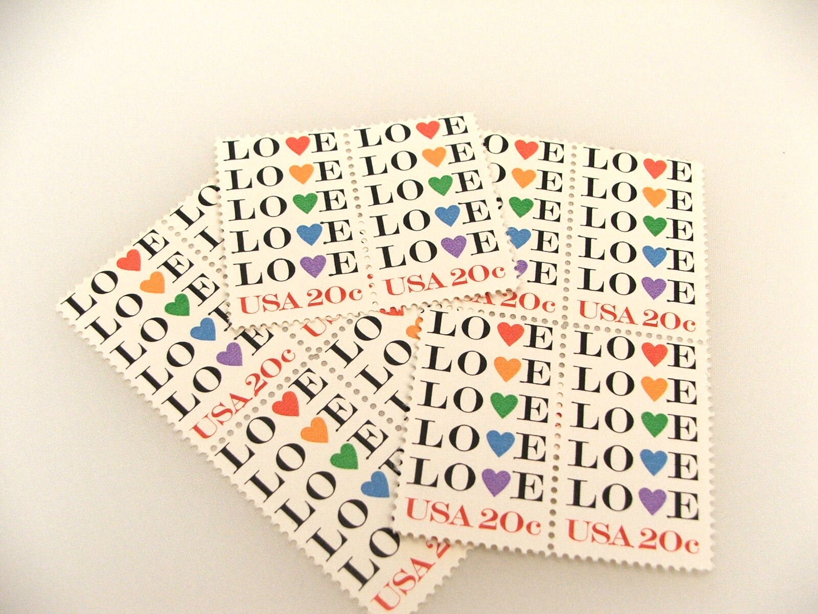 20 Vintage Postage Stamps .. Love Hearts 20 cent stamps .. Etsy