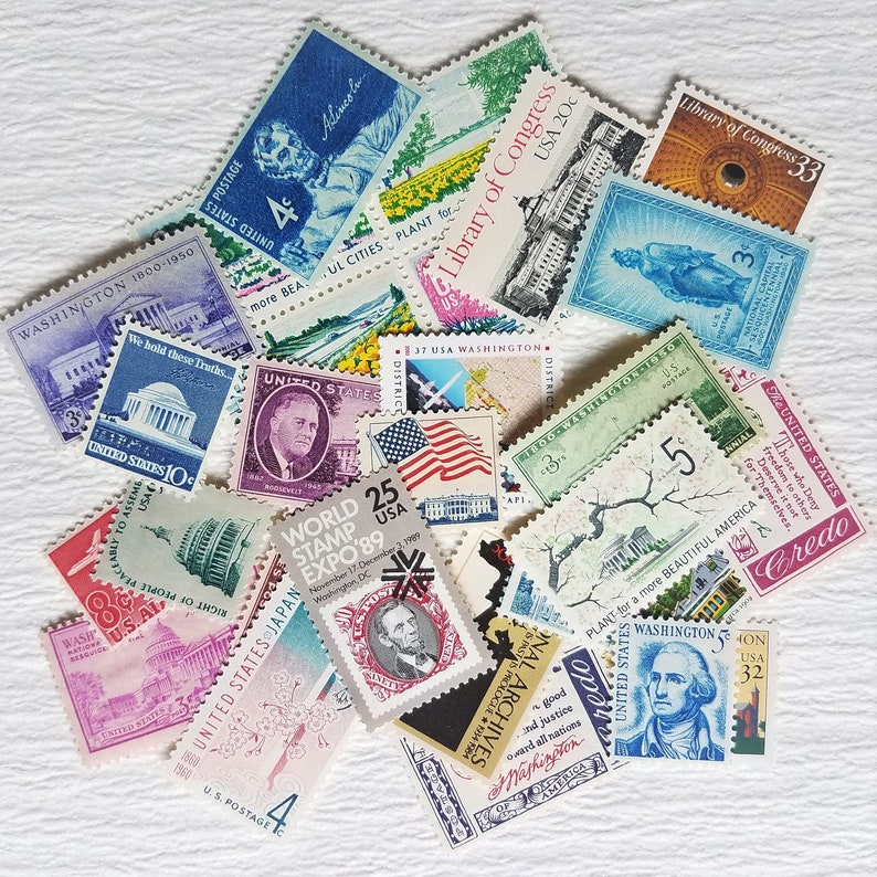 Washington DC Photo Shoot / Keepsake Package .. UNused Vintage Postage Stamps image 3
