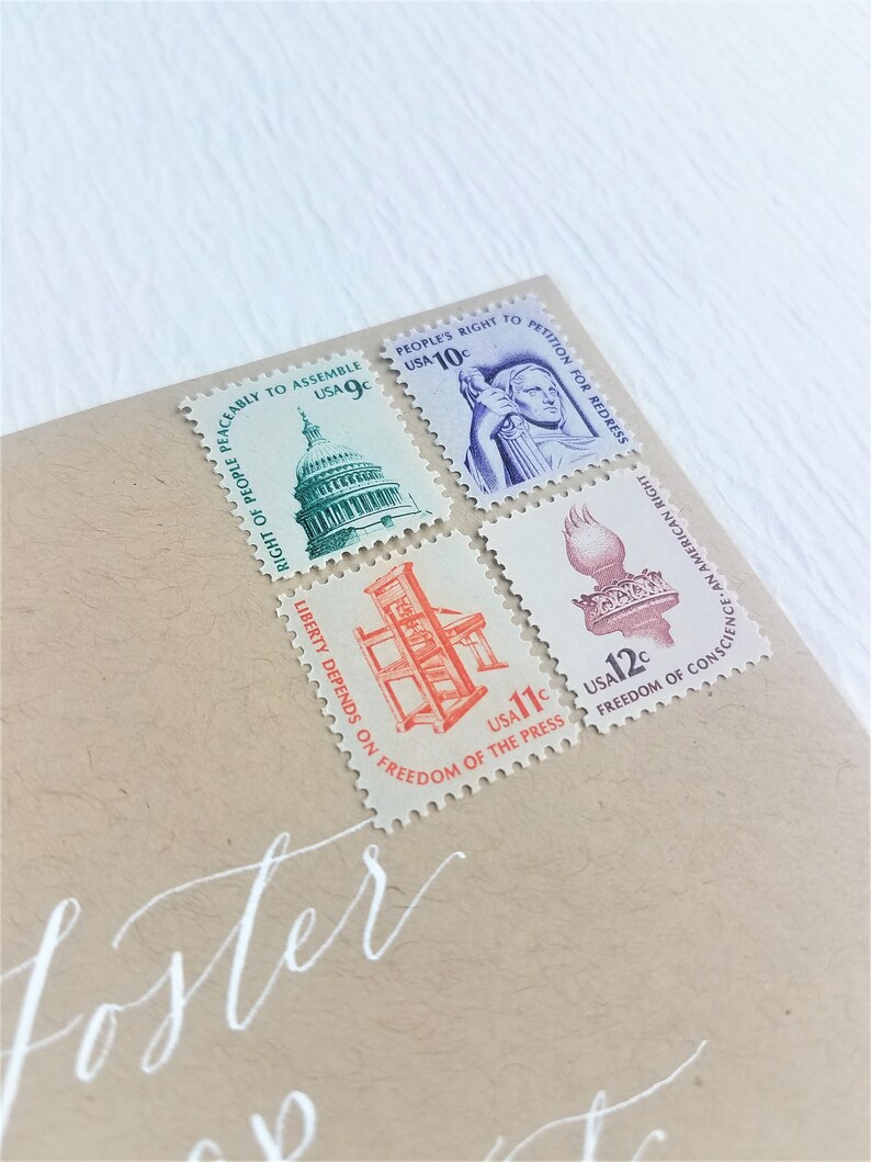 20 Vintage Postage Stamps .. Printing Press 11cent Stamps .. Etsy