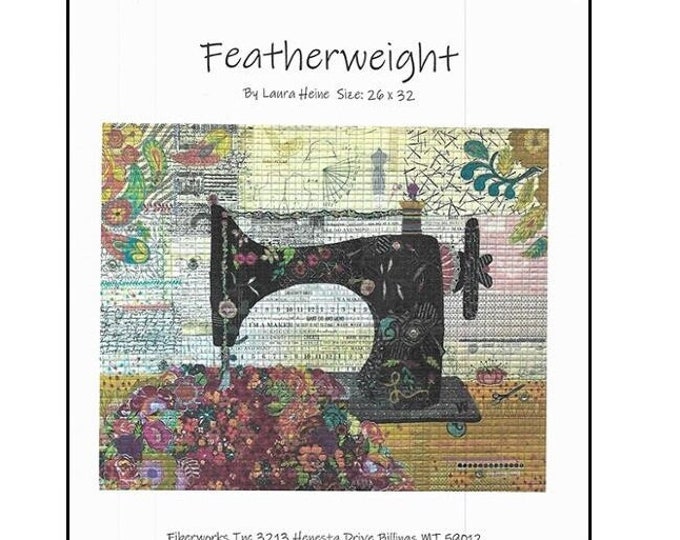 Featherweight | Laura Heine | 26in x 32in | Collage Fiber Art | Applique Pattern