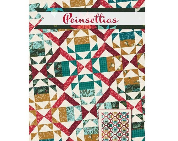 Poinsettias | ISE 254 | It's Sew Emma | Quilt Pattern 54.5" x 69.5"