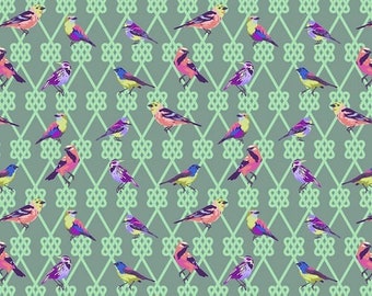 Tula Pink | Moon Garden  | PWTP198 | In a Finch | Dusk | Tula Pink | Fat Quarters | Yardage