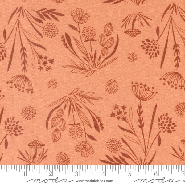 Moda | Woodlands and Wildflowers | 45583 23 | Coral Peach | Fancy That Design House | Fat Quarters | Yardage C5